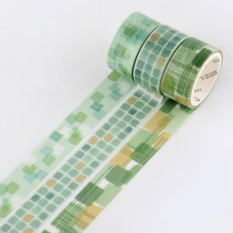Letter Paper Tape Set Color Emotion Series Handbook Decorative Collage Graffiti Tape (Matcha)