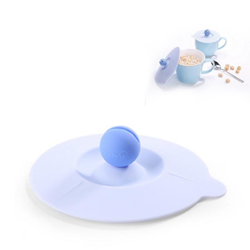 5 PCS Environmentally Friendly Food Grade Silicone Heat-resistant Lid, Size:L (Blue)