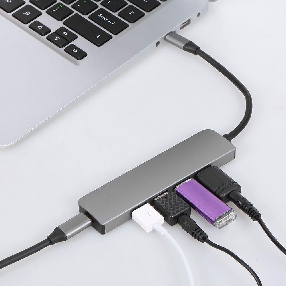 Docooler 5IN1 Type-C to 4 USB 3.0 Port + 1* Type-C