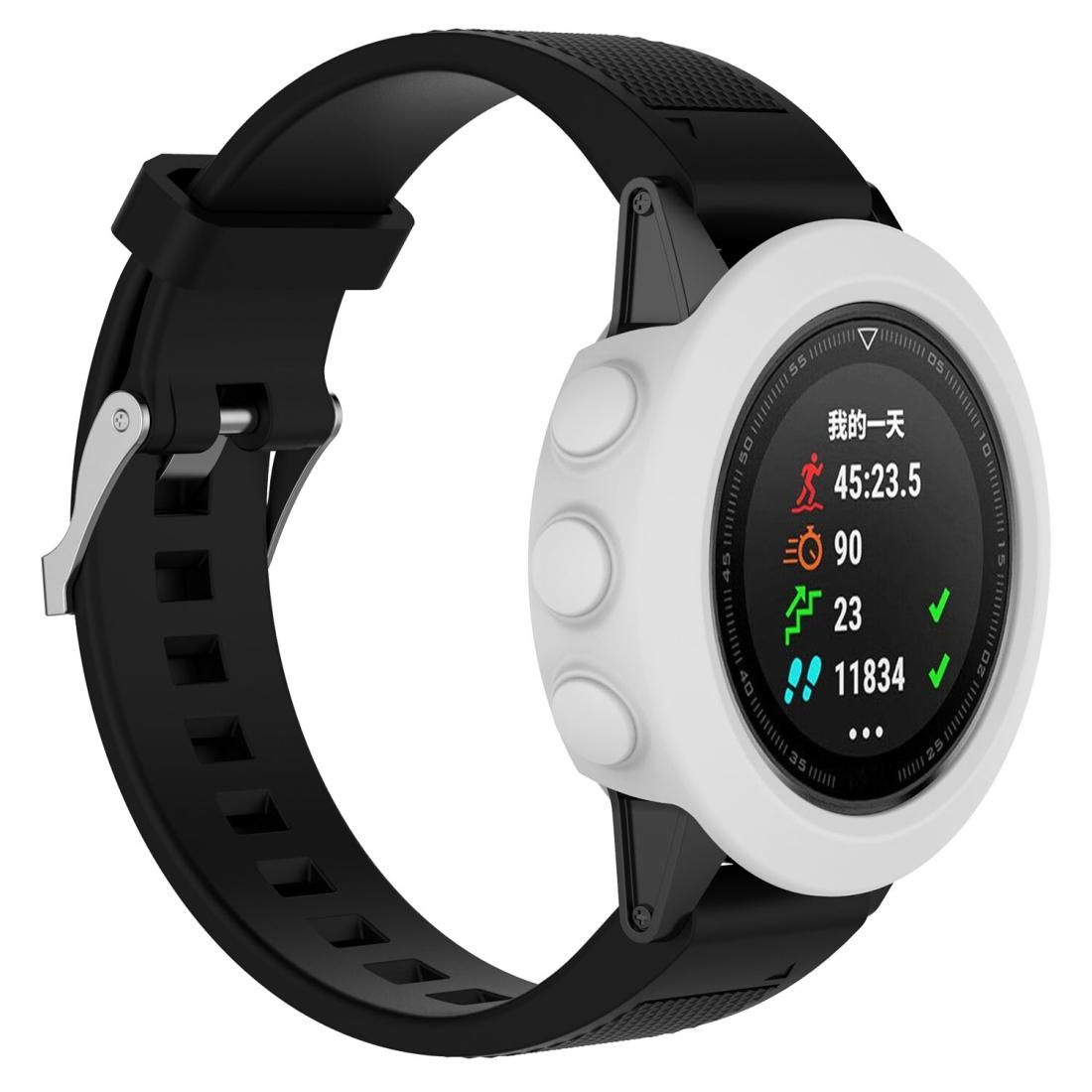 Smart Watch Silicone Protective Case, Host not Included for Garmin Fenix 5 (White)