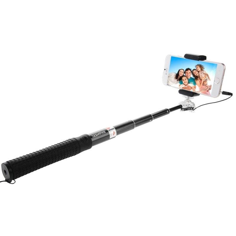 HAWEEL Wire Control Extendable Handheld Selfie Monopod with Tripod Holder & Clamp Mount for iPhone 6 & 6 Plus / Samsung / HTC, Max Length: 81cm (Orange)