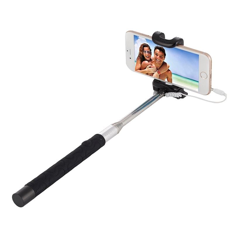 Portable Wire Controlled Selfie Stick Monopod Folding Extendable Handheld Holder, For iPhone, Galaxy, Huawei, Xiaomi, LG, HTC and Other Smart Phones, Folded Length: 22.5cm, Max Extension Length: 105.5cm (Green)