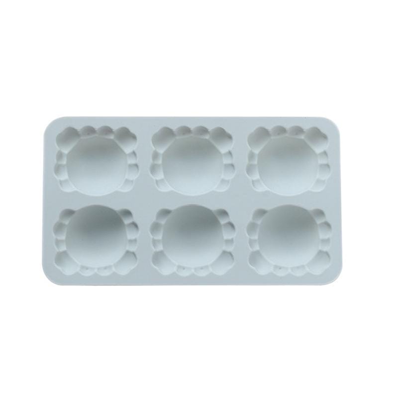 6 PCS 3D Crab Silicone Fondant Cake Mold Chocolate Pudding Ice Cube Mold (Blue)