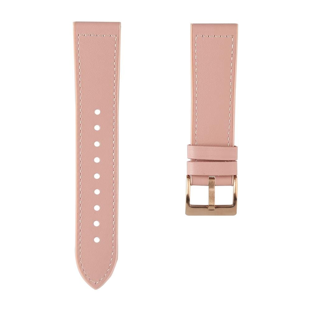 TPU + Leather Replacement Strap Watchband, Size:For Samsung Galaxy Watch 3 45mm (Pink)