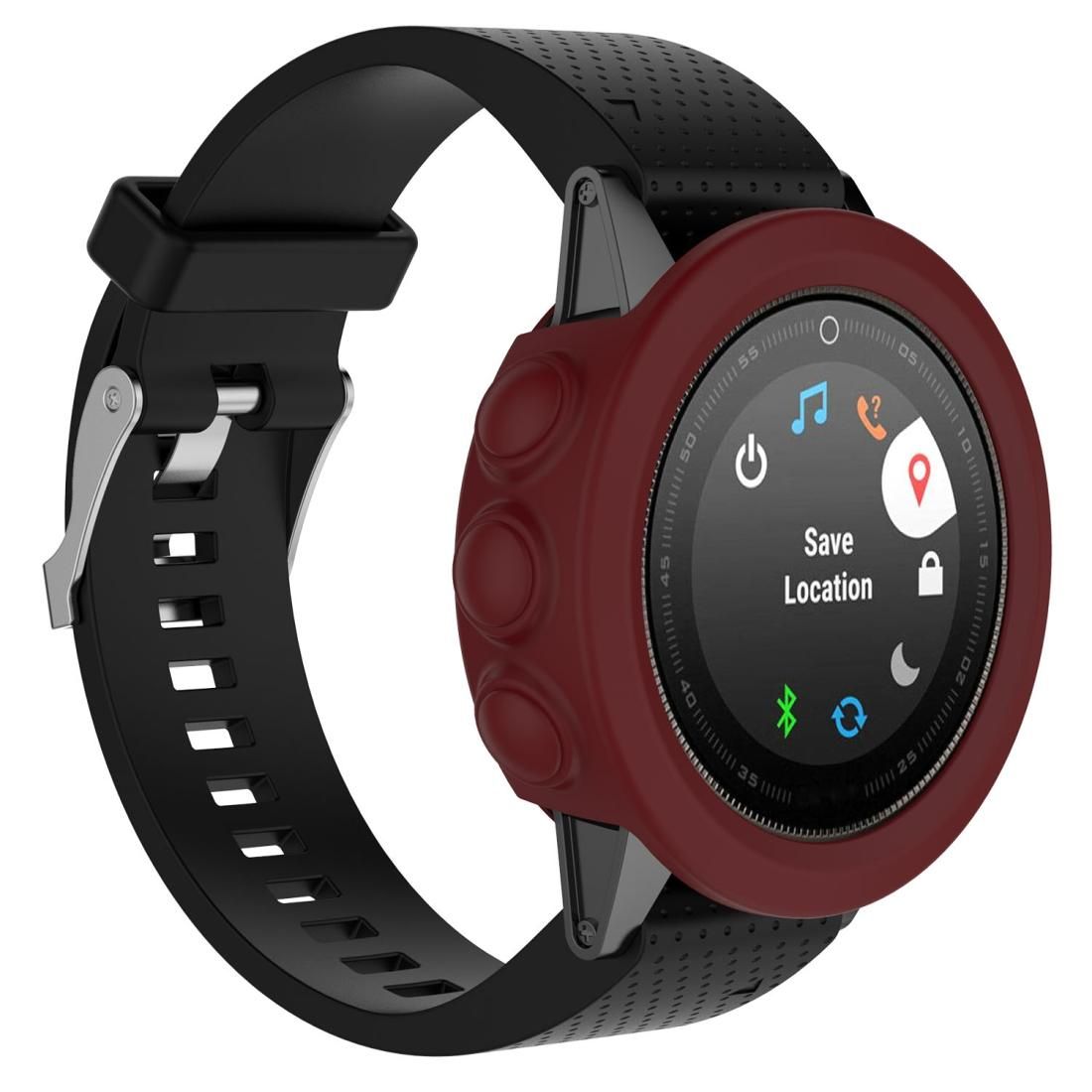 Smart Watch Silicone Protective Case, Host not Included for Garmin Fenix 5S (Dark Red)