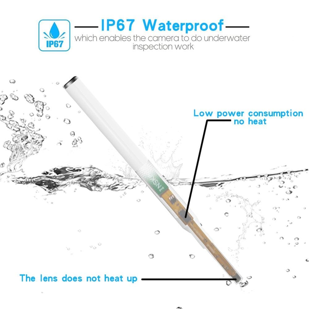 inskam203 1.3MP HD Visual Eardrop Endoscope Borescope, IP67 Waterproof, Lens Diameter: 3.9mm, Length: 1.3m