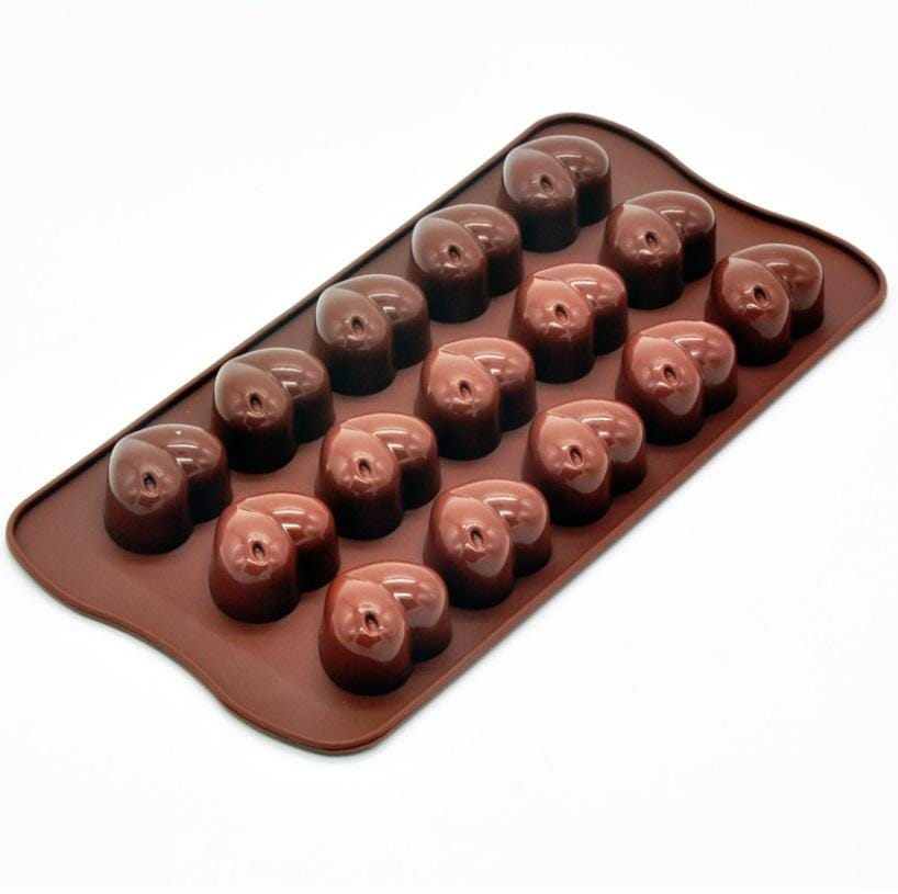 8 PCS Silicone Love Shape 15 Grid Cake Chocolate Ice Tray Mold