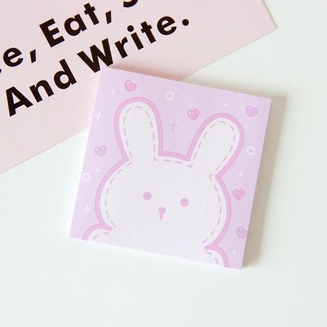 2 PCS Cute Rabbit N Times Sticky Notes Paper Notepad Stationery School Supplies (Big Rabbit)