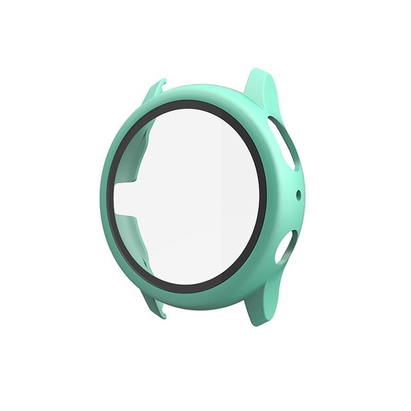 For Samsung Galaxy Watch Active 2 44mm PC Protective Case with Tempered Glass Film (Mint Green)