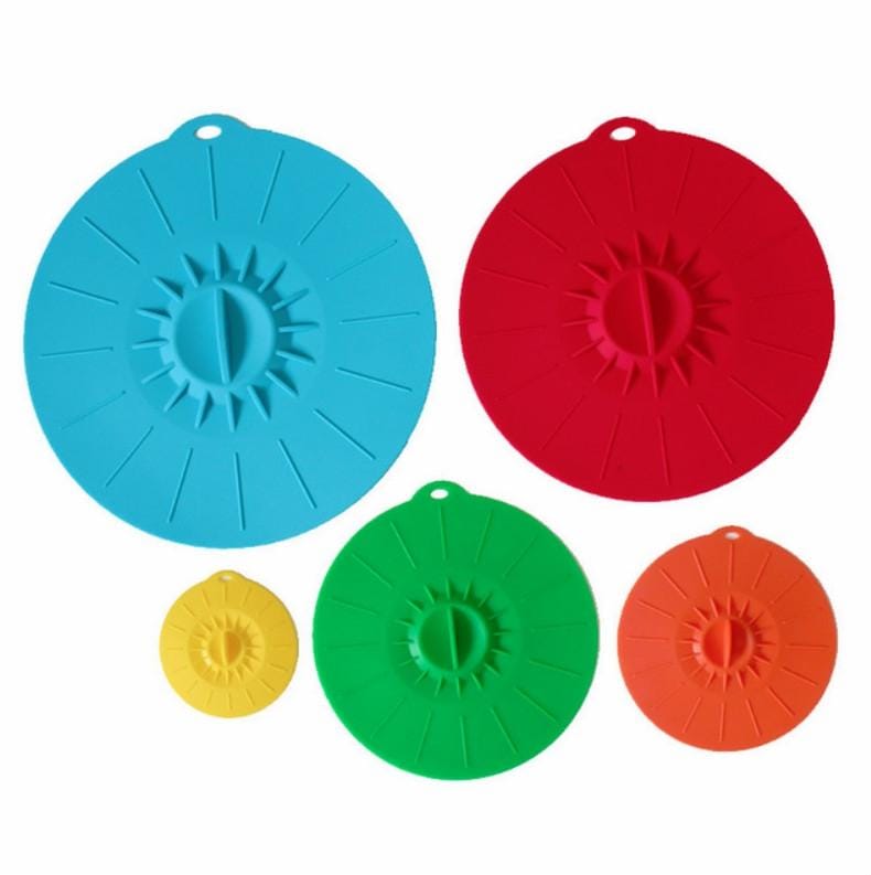 5 in 1 Food Grade Silicone Fresh Keeping Cover Food Sealing Cover Bowl Lid Set