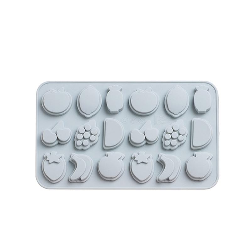 4 PCS Various Fruits Shape DIY Fondant Cake Baking Silicone Mold Handmade Soap Chocolate Candy Mold Ice Tray (Pink)