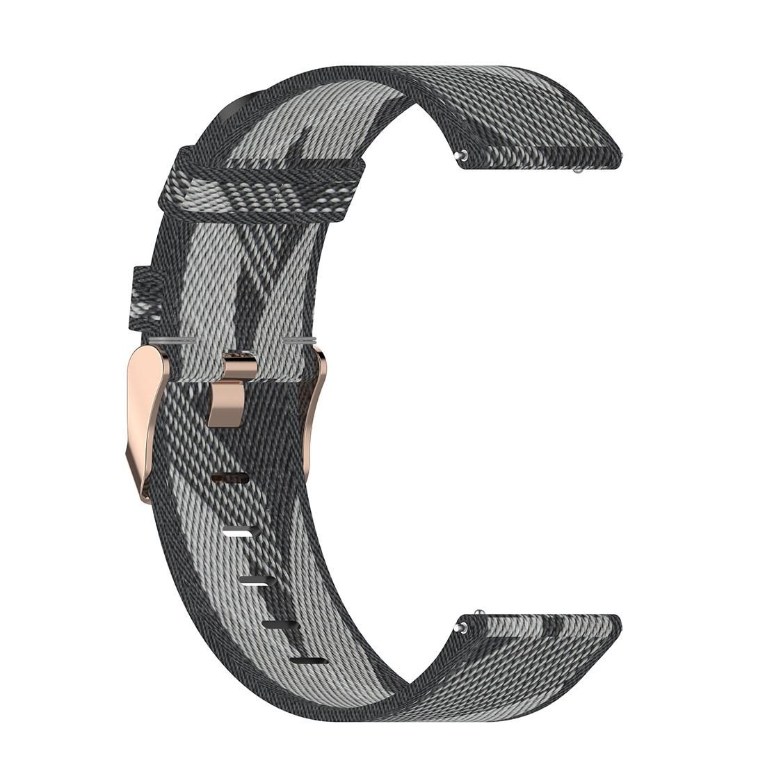 20mm Stripe Weave Nylon Wrist Strap Watch Band for Garmin Venu, Vivomove 3, Vivoactive 3, Forerunner 245 / 645 (Yellow)