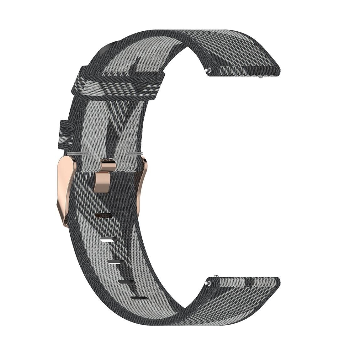 20mm Stripe Weave Nylon Wrist Strap Watch Band for Garmin Venu, Vivomove 3, Vivoactive 3, Forerunner 245 / 645 (Grey)