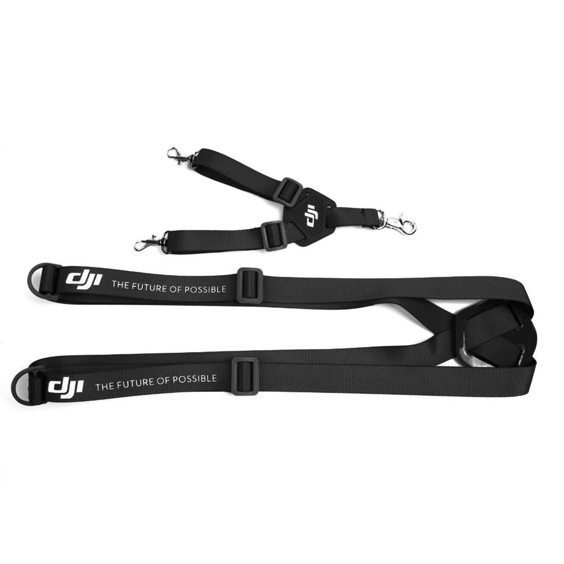 Double Shoulder Buckle Hanging Strap & Back Strap for DJI Phamtom 4 & 3 & 2 / Inspire 1 Remote Controller (Black)