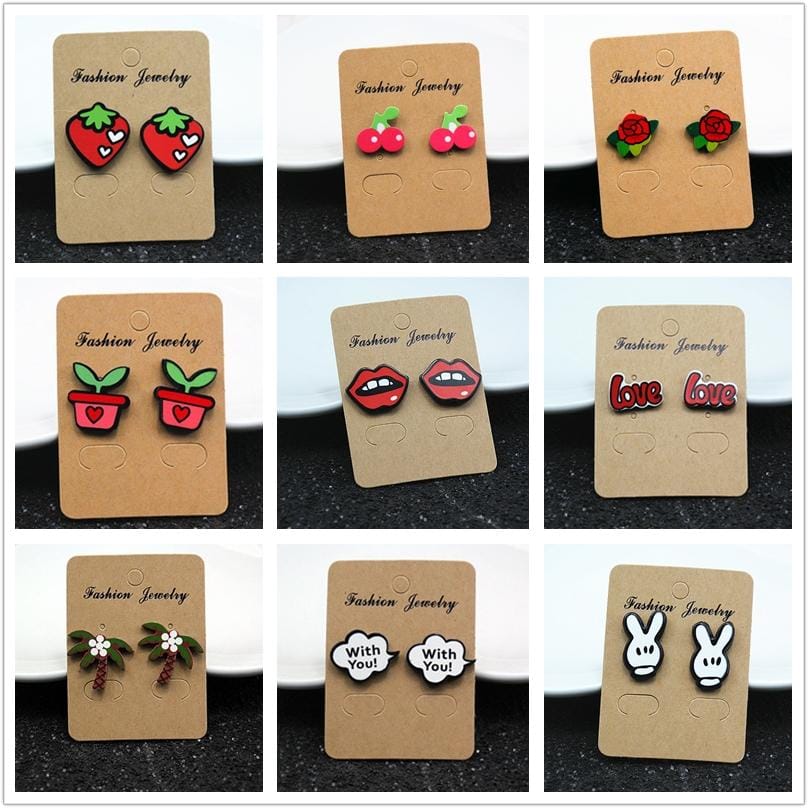 Creative Fruit Plant Mini Cartoon Small Earrings (e098-1)