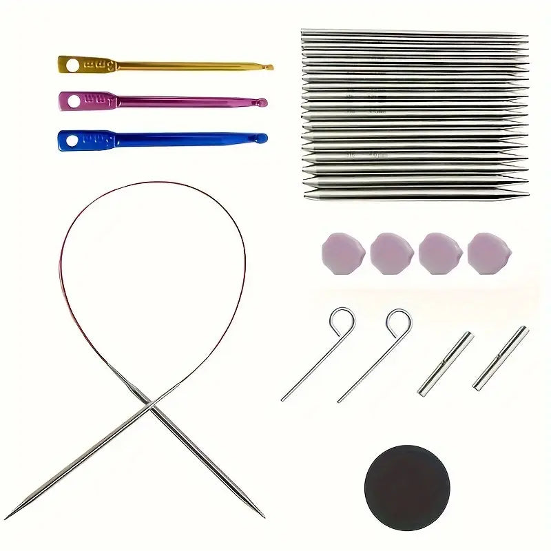 Interchangeable Knitting Needle Set for Weaving Project DIY Craft