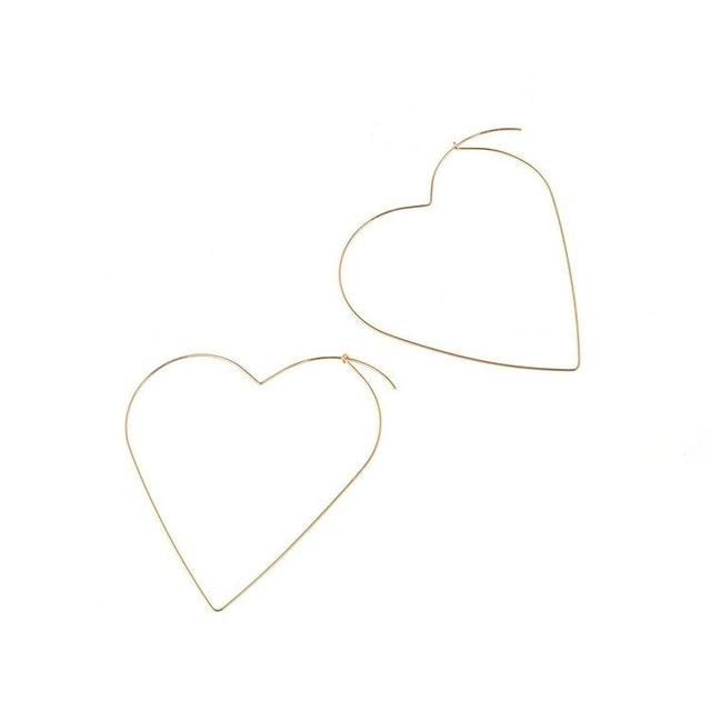 Personality Exaggerated Hollow Drop Earrings (Star Gold)