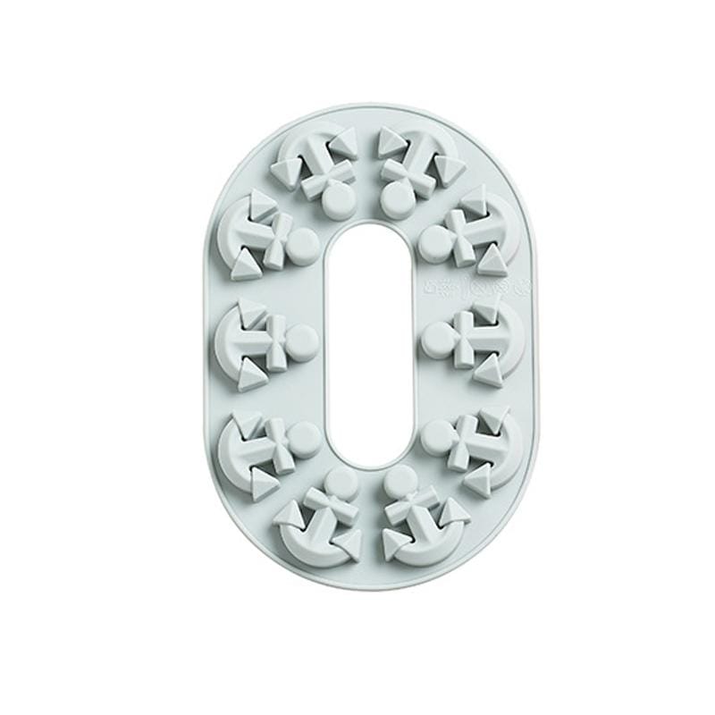 6 PCS Anchor Chain Chocolate Candy Cake Baking Mold Silicone Ice Tray Mold (Pink)