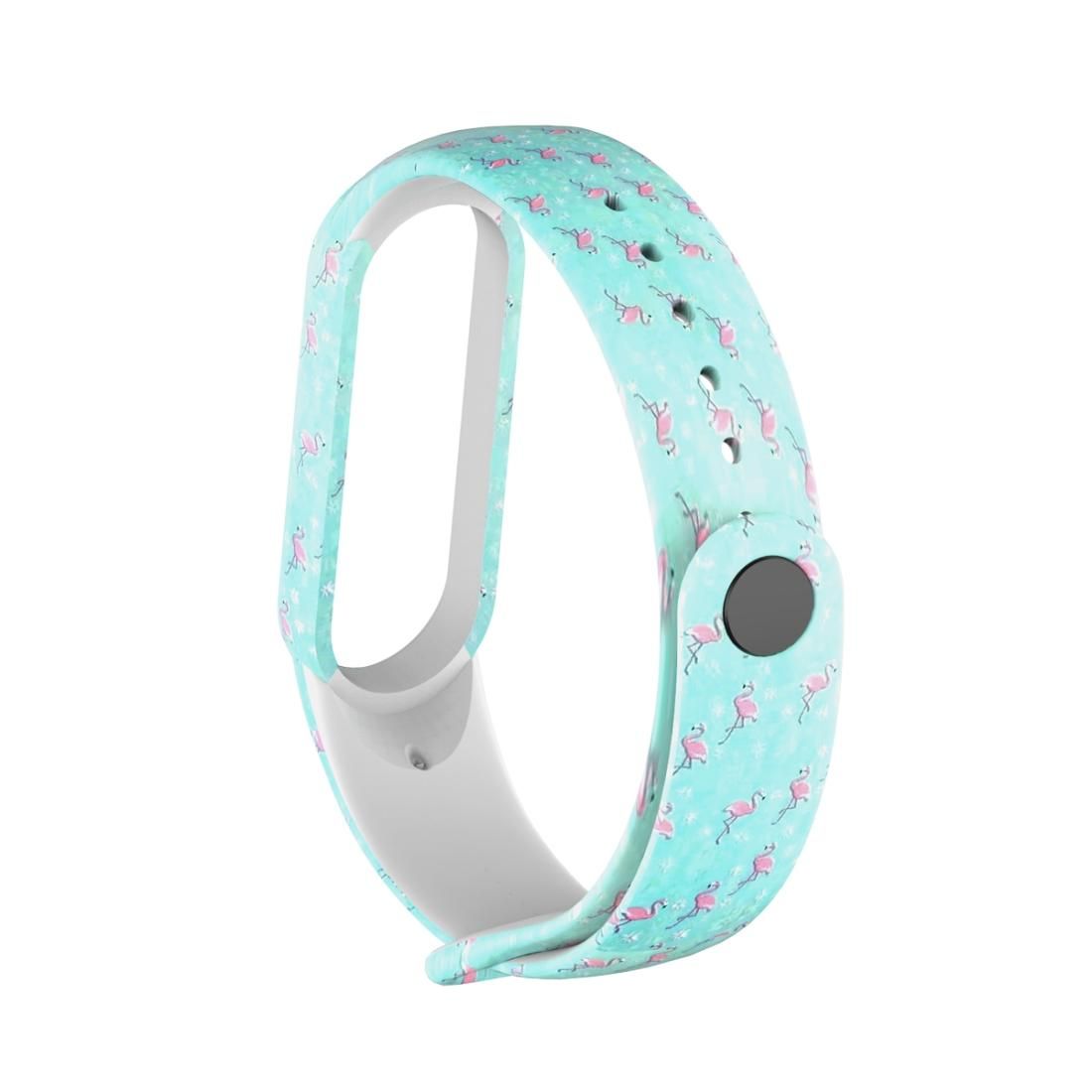 For Xiaomi Mi Band 5 TPU Replacement Strap Watchband (Flamingo)