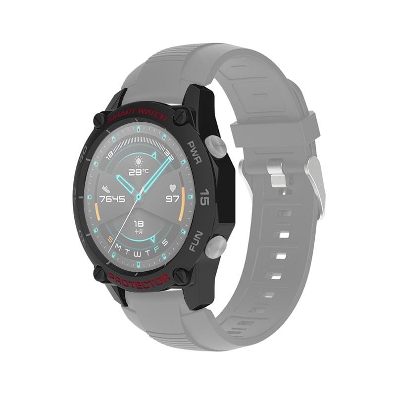 For Huawei Watch GT2e 46mm Smart Watch TPU Protective Case, Color:Black+Grey Red