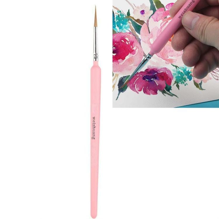 10 PCS 0 WeiZhuang Hook Line Pen Painting Hand-painted Watercolor Wolf Mint Hook Line Pen Painting Stroke Thin Line Brush, Color:Pink