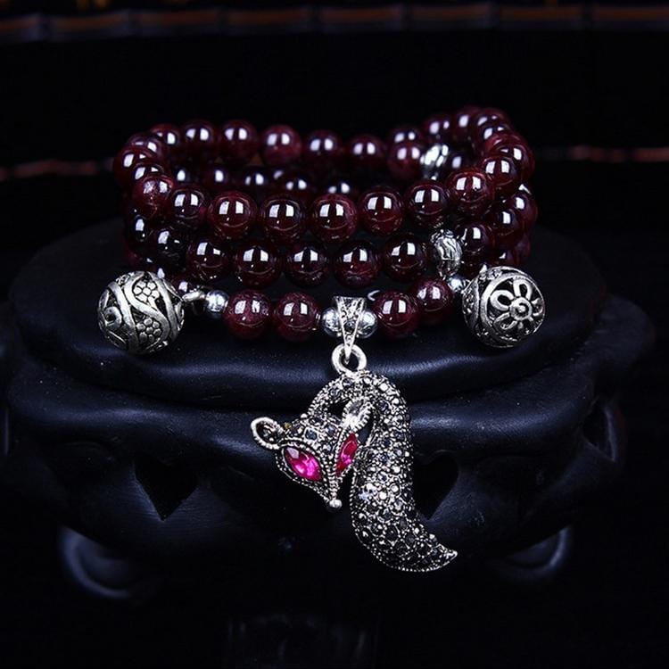 Fashion Jewelry Accessory Garnet Beads Bracelet (Style1)