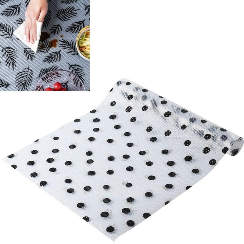 3 PCS Kitchen Pattern Oil-proof  Waterproof Cuttable Cabinet Mat Wardrobe Shoe Cabinet Moisture-proof Mat (Wave Point)