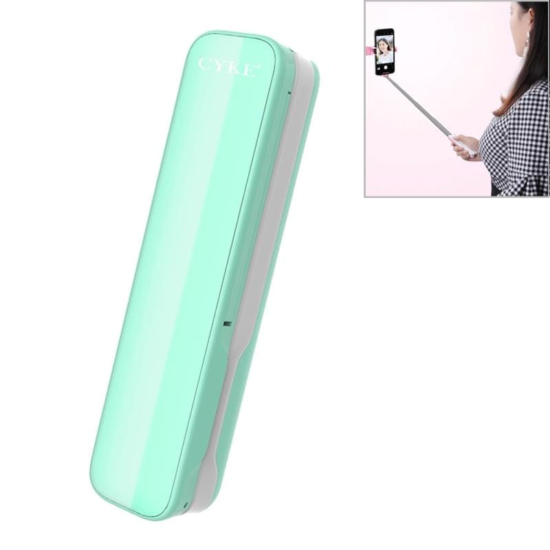 CYKE M1 Mini Universal Foldable Hidden One-piece Wired Control Selfie Stick without Fill Light (Green)