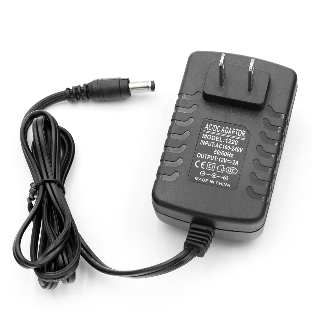 Universal Power Adapter AC 100-240V DC 12V 2A Supply Charger - US Plug