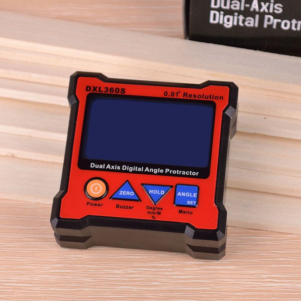 DXL360S Dual Axis Digital Angle Protractor with 5 Side