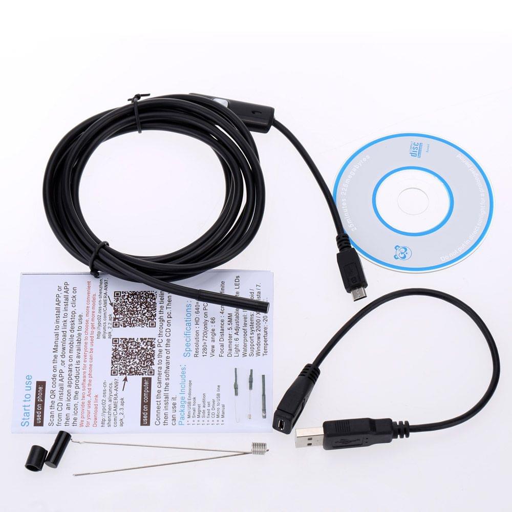 KKmoon 5.5mm 2m Mini Digital USB Endoscope Inspection Camera - 3