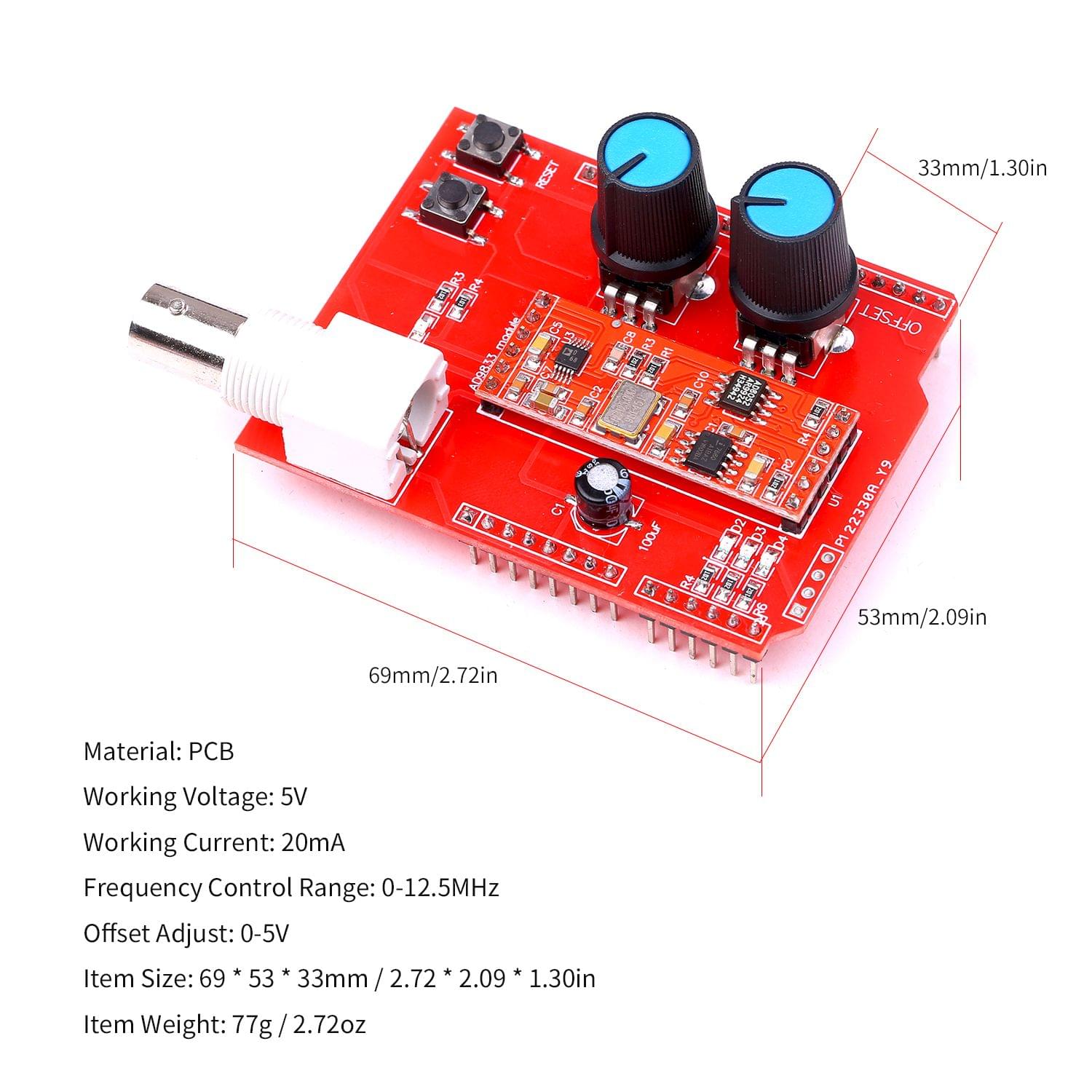 AD9833DDS Signal Generator DIY Kit Expansion Board 0-12.5MHz