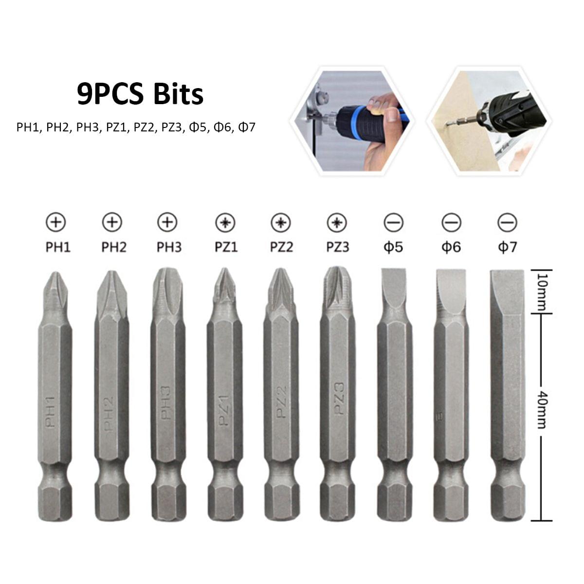 21pcs Socket & Bits & Twist Drill Set with Storage Case 5pcs