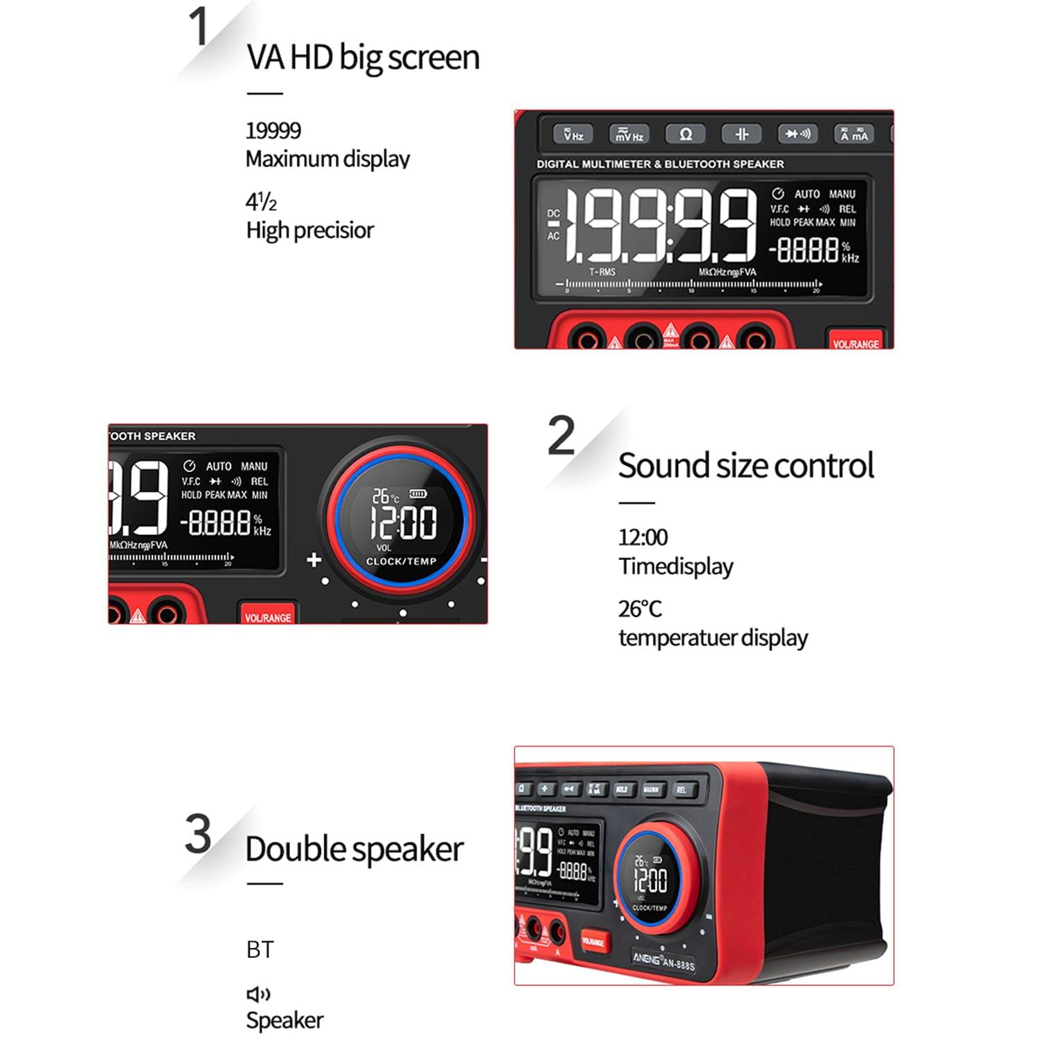 Bside 19999 Counts Multi-function Multimeter True RMS