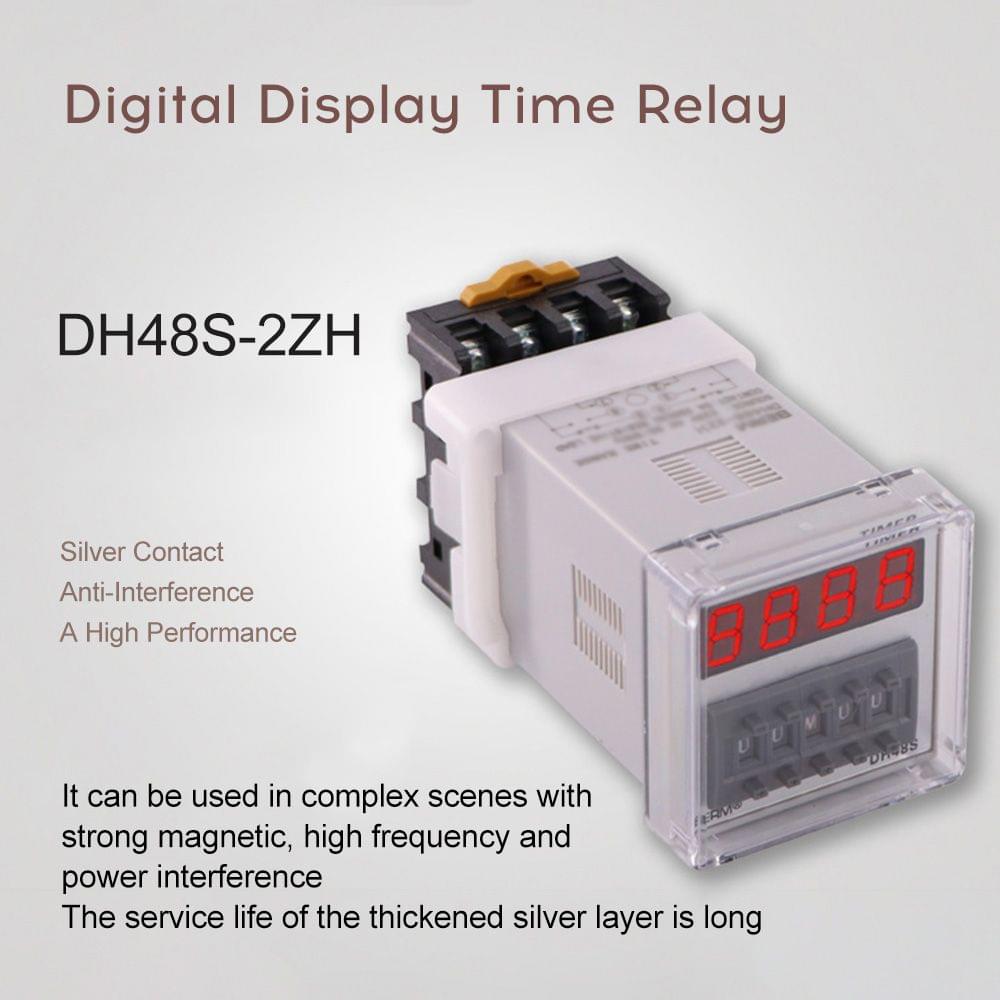 DH48S-2ZH Digital Display Time Relay With Socket Base - 5