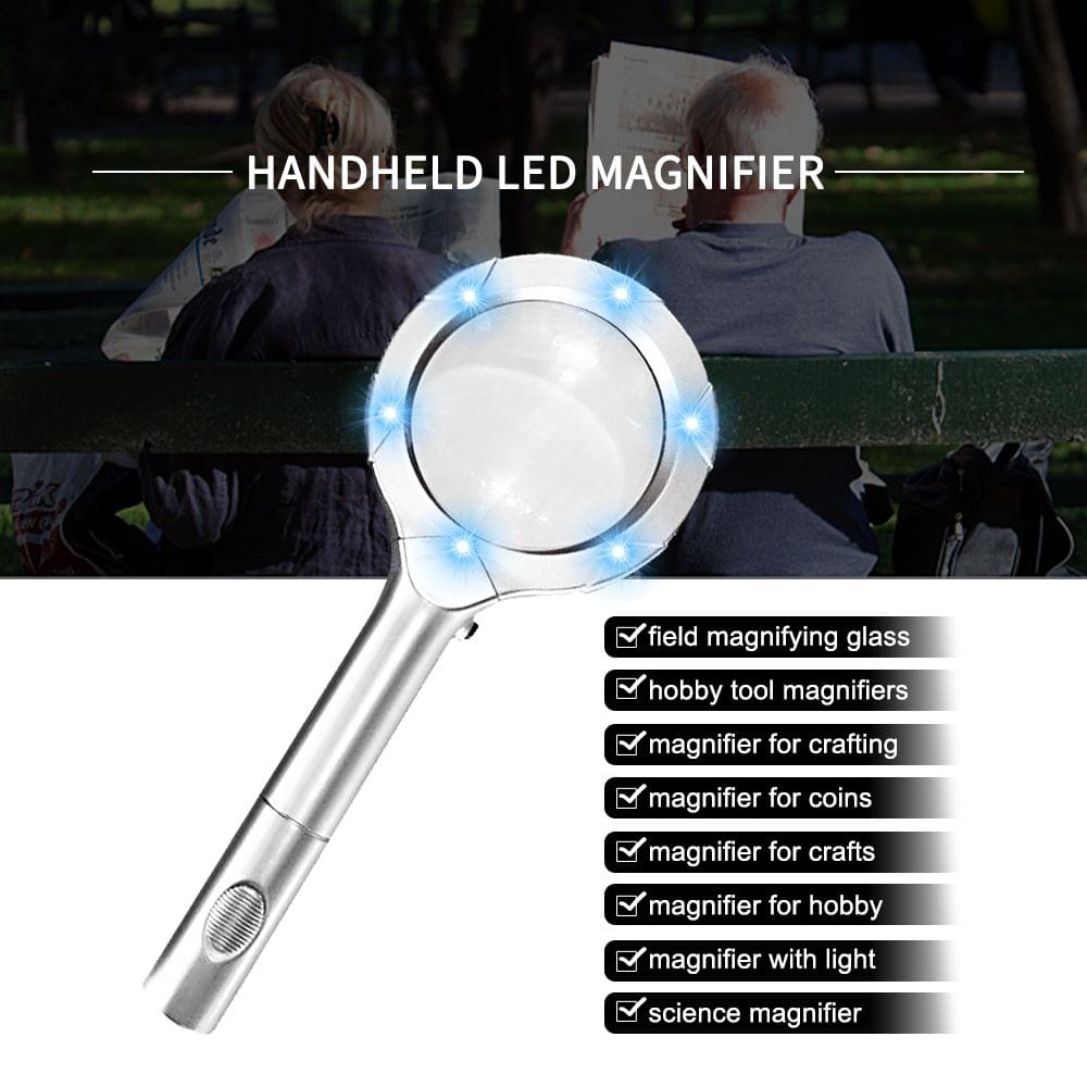 Mini Portable Handheld 4X Magnifier Magnifying Glass Lens - 4X