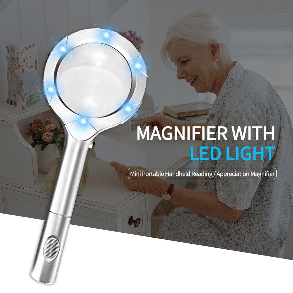 Mini Portable Handheld 4X Magnifier Magnifying Glass Lens - 4X