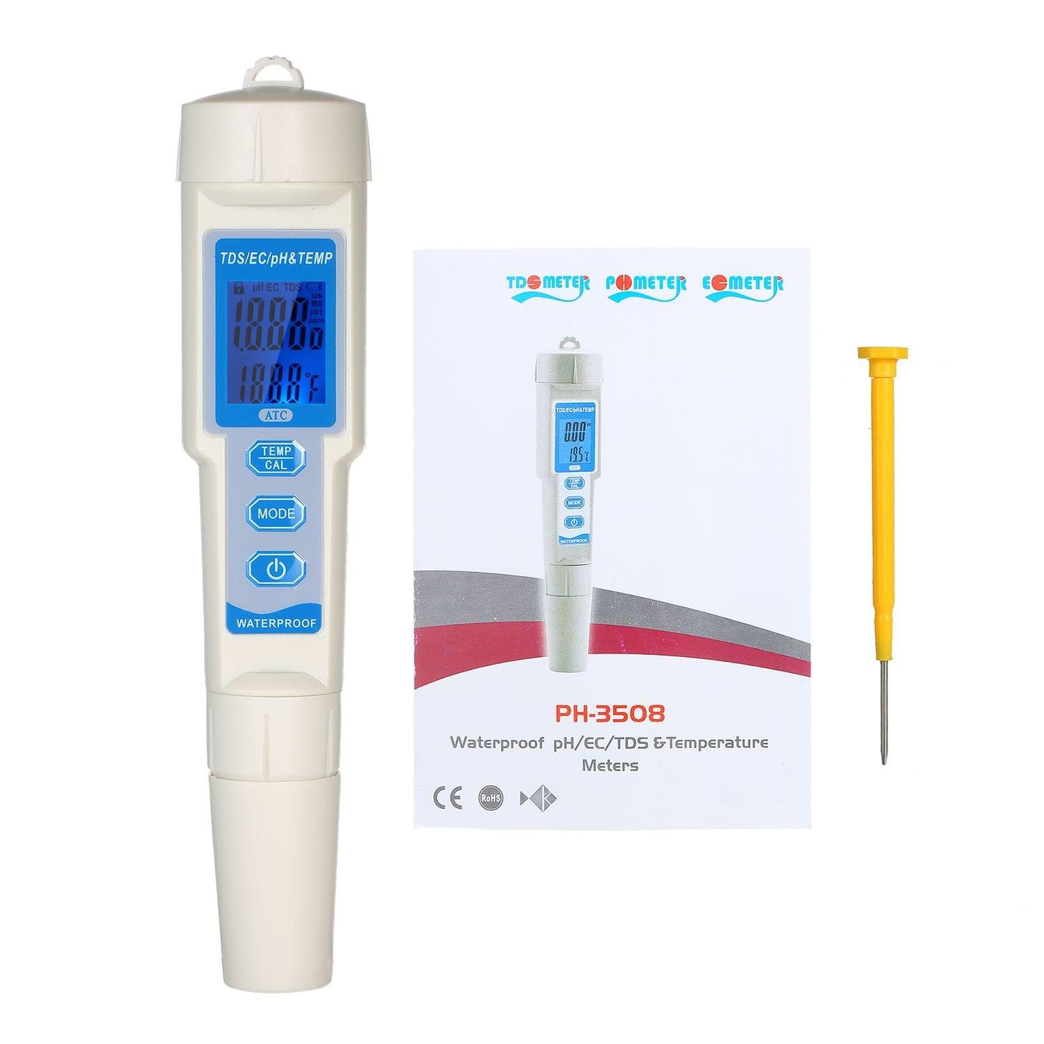 4-in-1 Water Quality Tester Pen Waterproof Water Quality