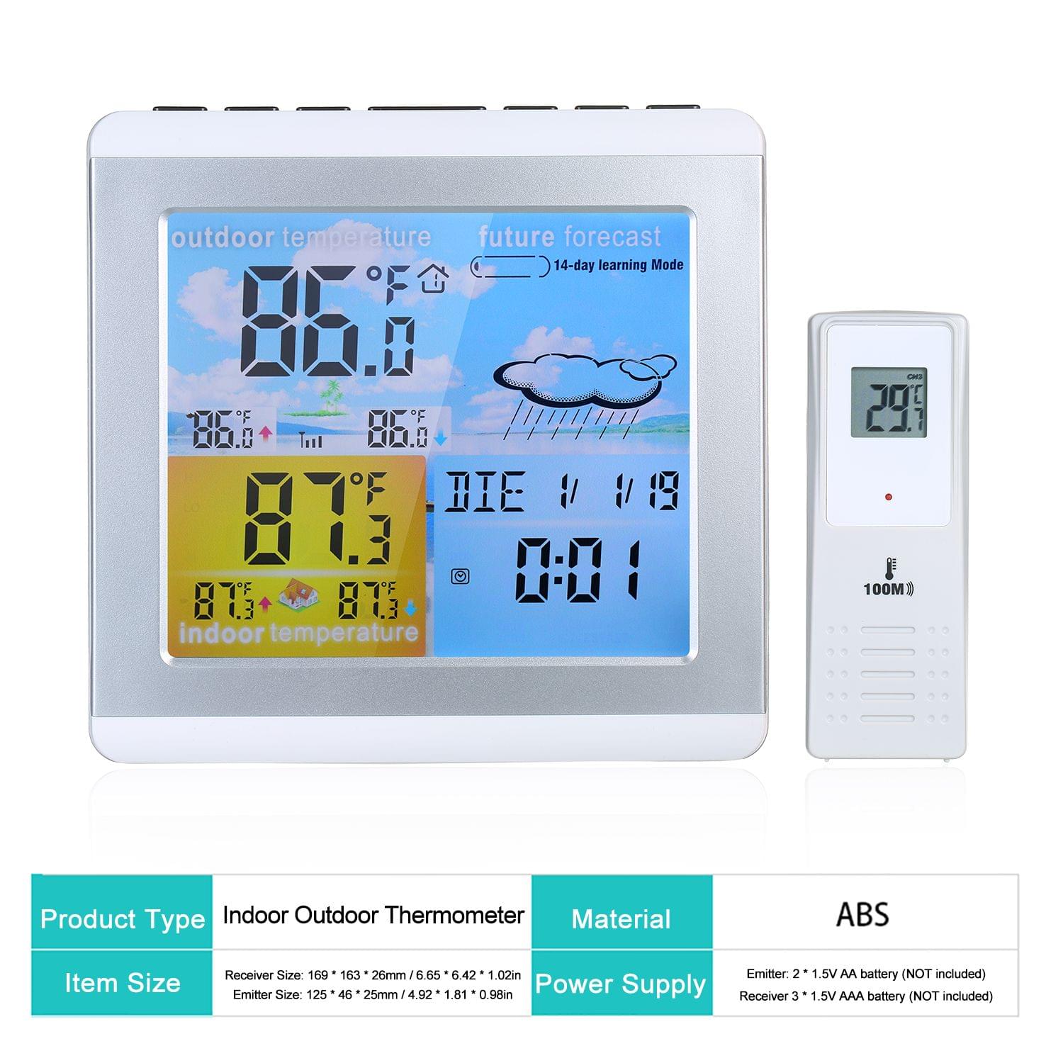 Digital Thermometer Indoor & Outdoor Temperature Monitor - US Plug