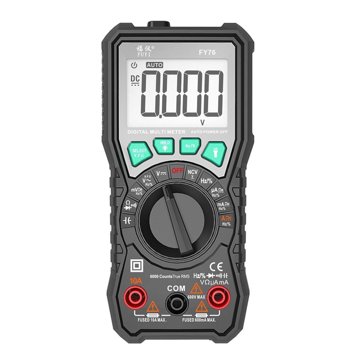 FUYI Digital Multimeter 6000 Count Intelligent Manual