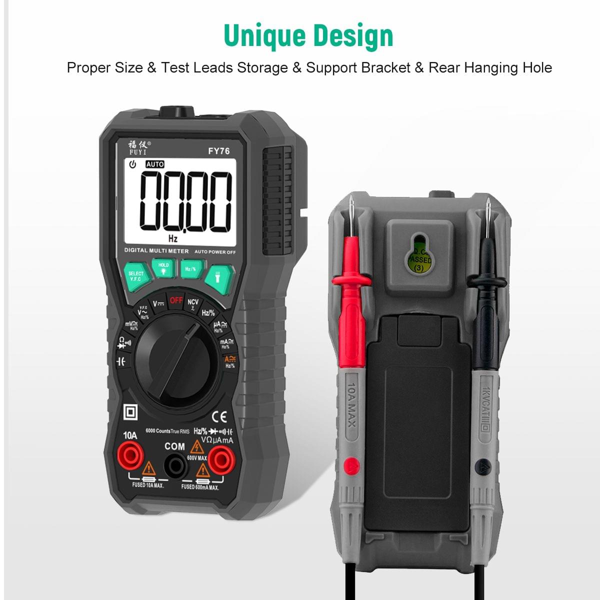 FUYI Digital Multimeter 6000 Count Intelligent Manual