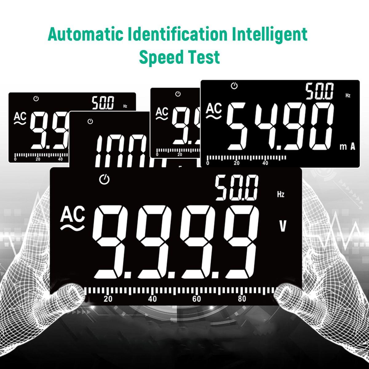 FUYI Digital Multimeter 9999 Count Intelligent Automatic