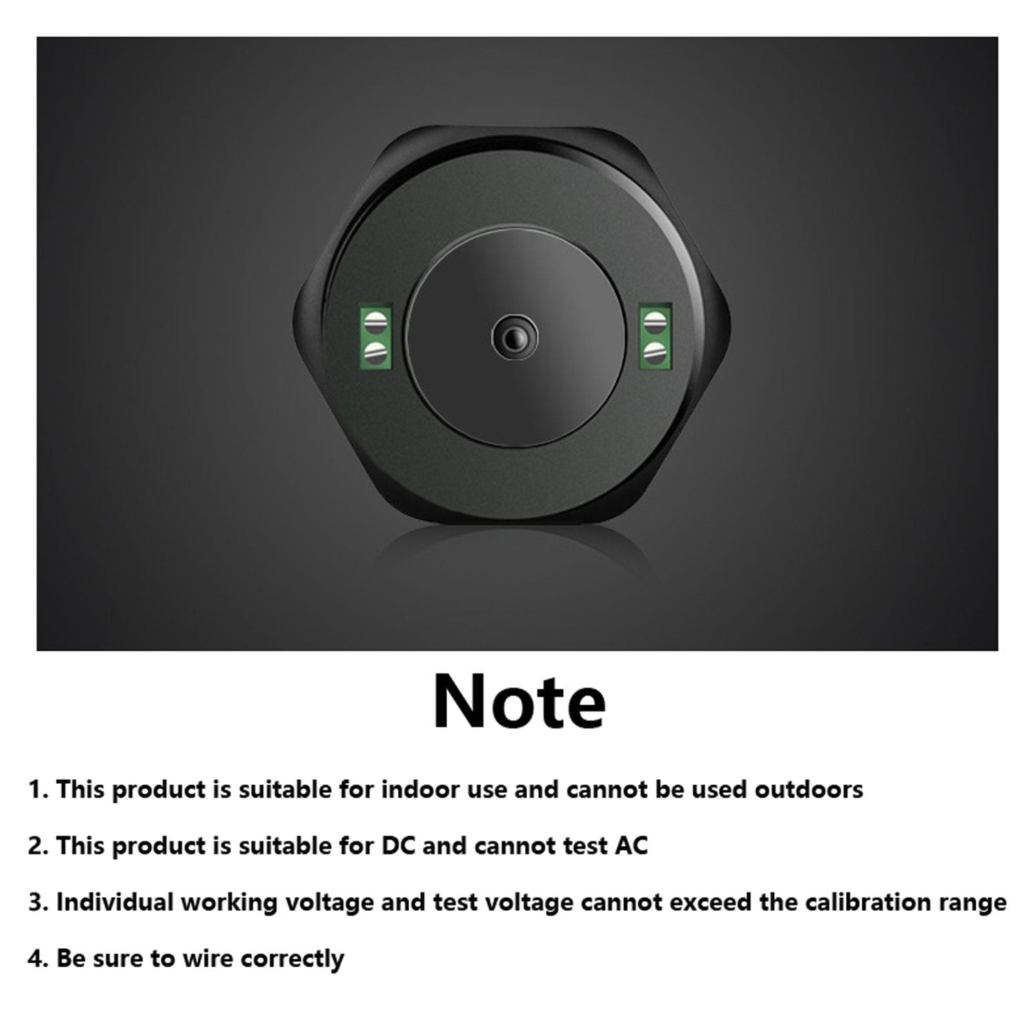 peacefair Circular LCD DC Digital Display Voltmeter DC0-300V