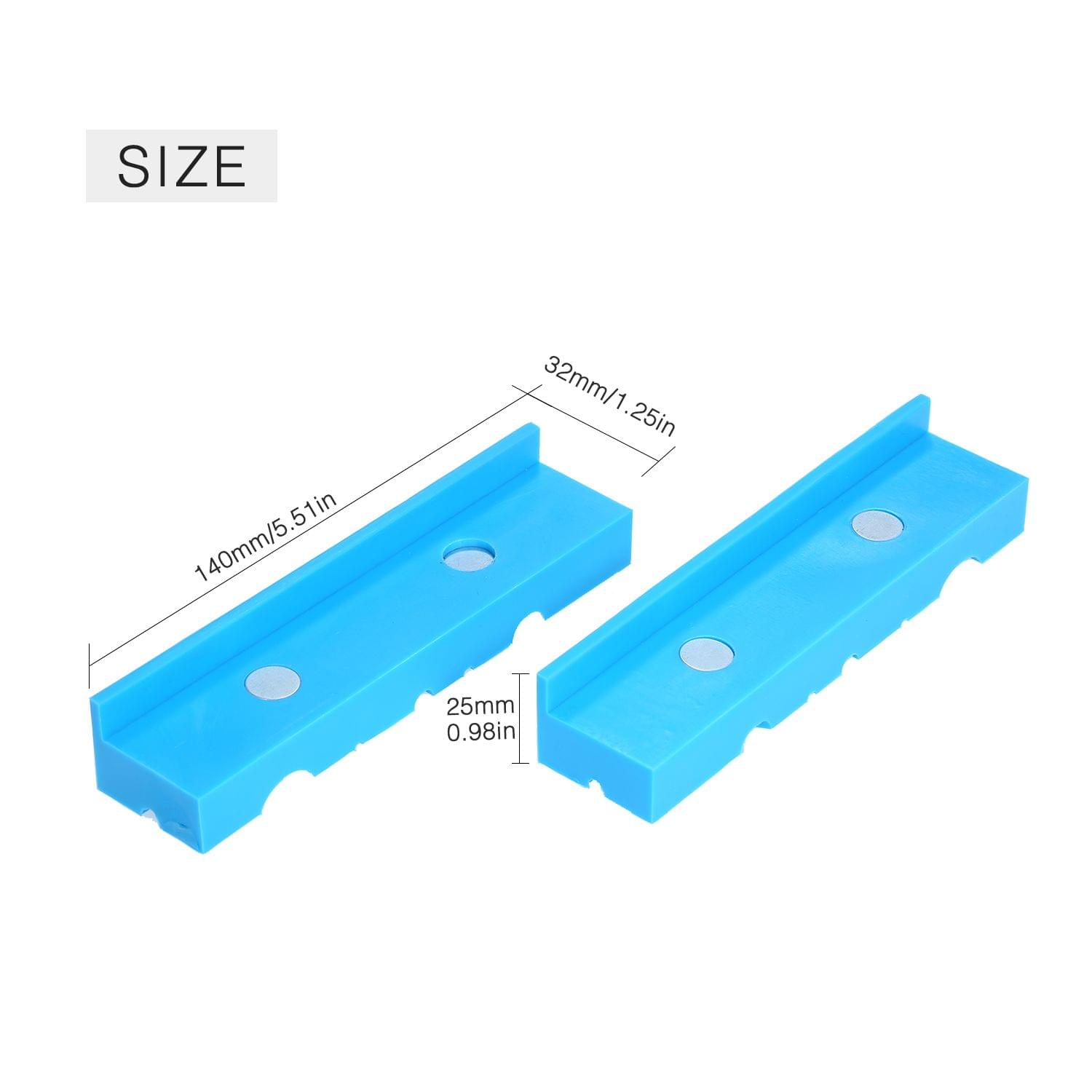 5.5In Vise Jaws Milling Vise Jaw Clamps with Magnetic Nylon