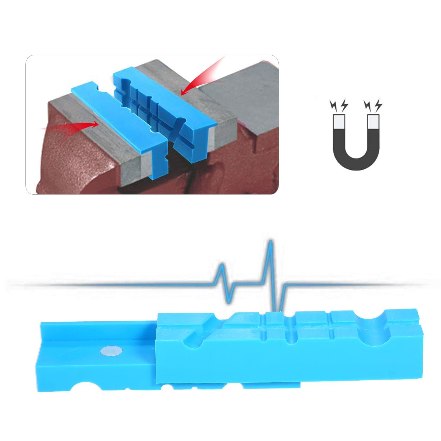 5.5In Vise Jaws Milling Vise Jaw Clamps with Magnetic Nylon