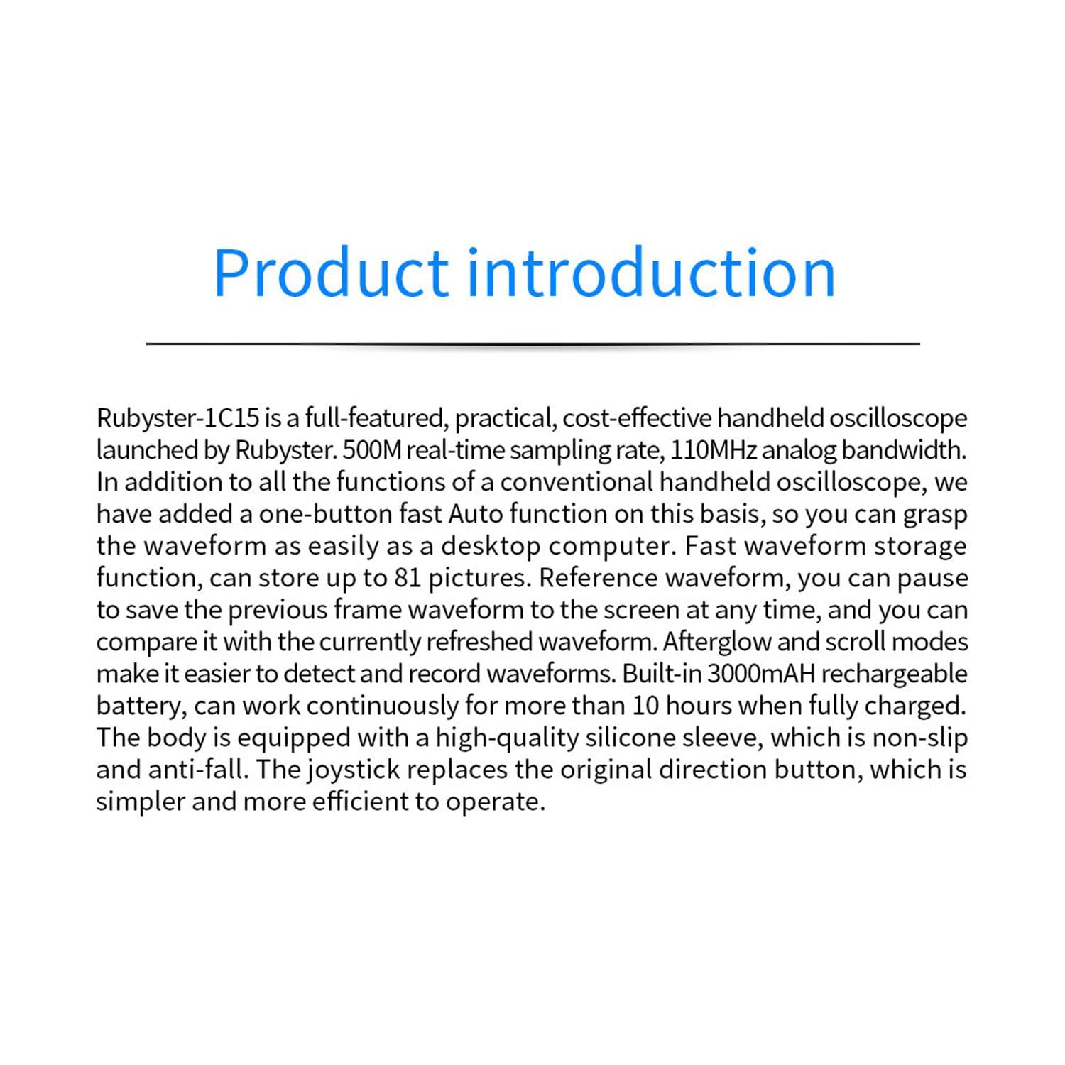 DSO1C15 Professional Digital Oscilloscope 500MS/s Sampling