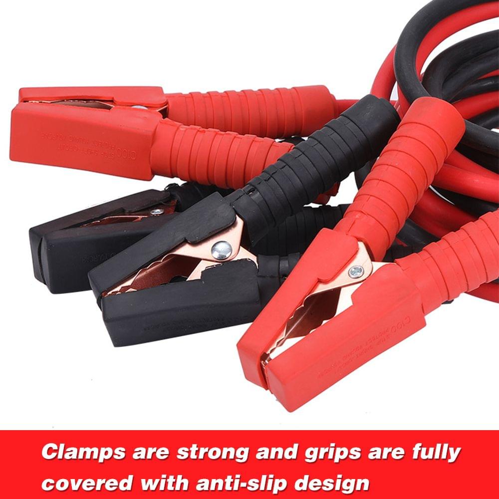 Booster Jumper Cables with Full Insulated Cover Clamps Fine