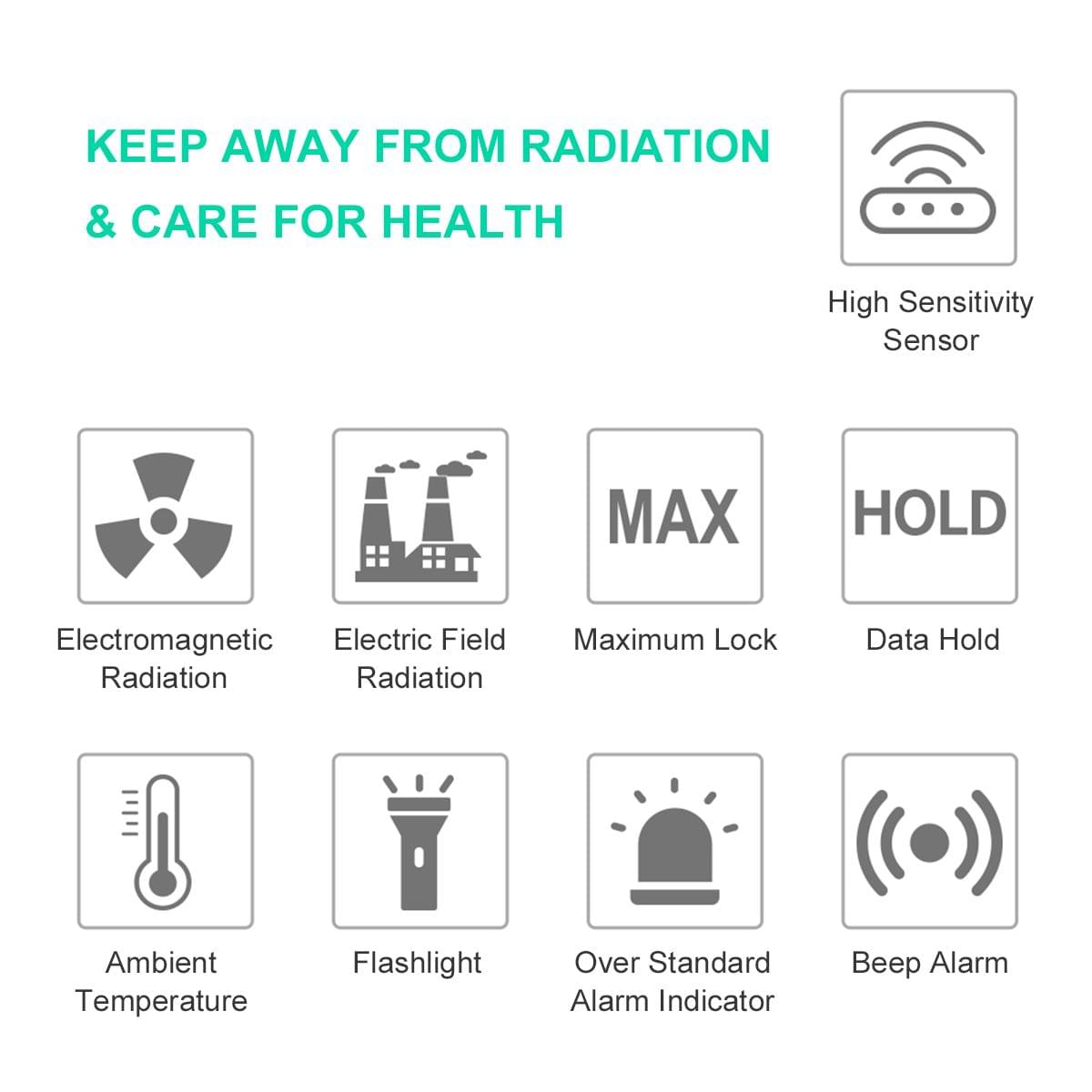 FUYI EMF Meter Electromagnetic Radiation Detector Household