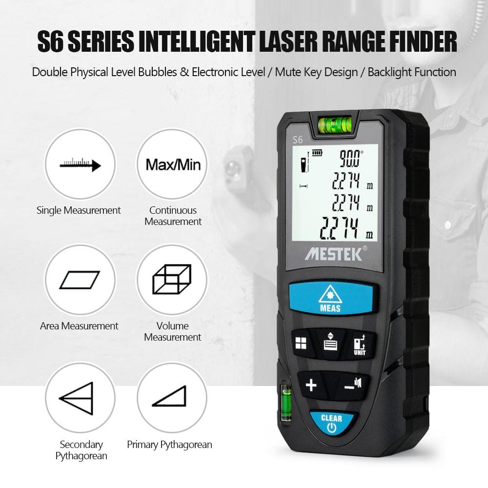 MESTEK Portable Handheld Digital Laser Rangefinder 70m - 70m