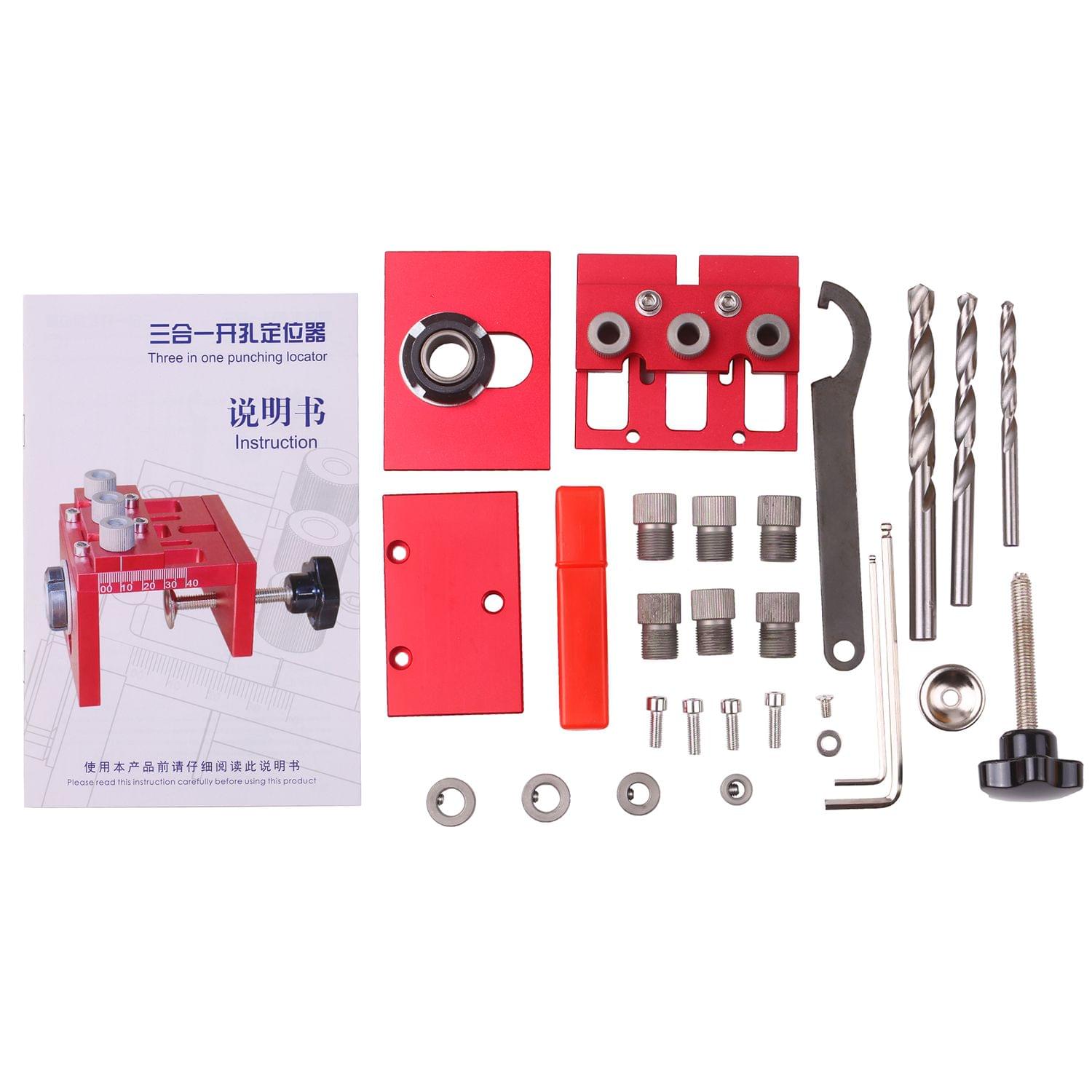 3 in 1 Woodworking Drilling Guide Dowel Hole Drilling Guide